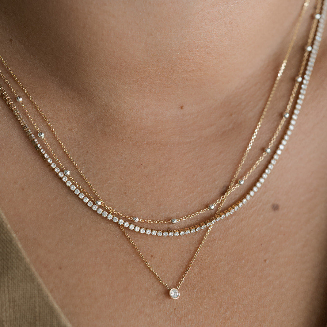 Minnie Micro Tennis Necklace – Sarah Cornwell Jewelry