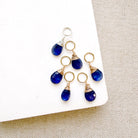 Teardrop shaped sapphire gemstone charms