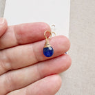Teardrop shaped sapphire gemstone charms