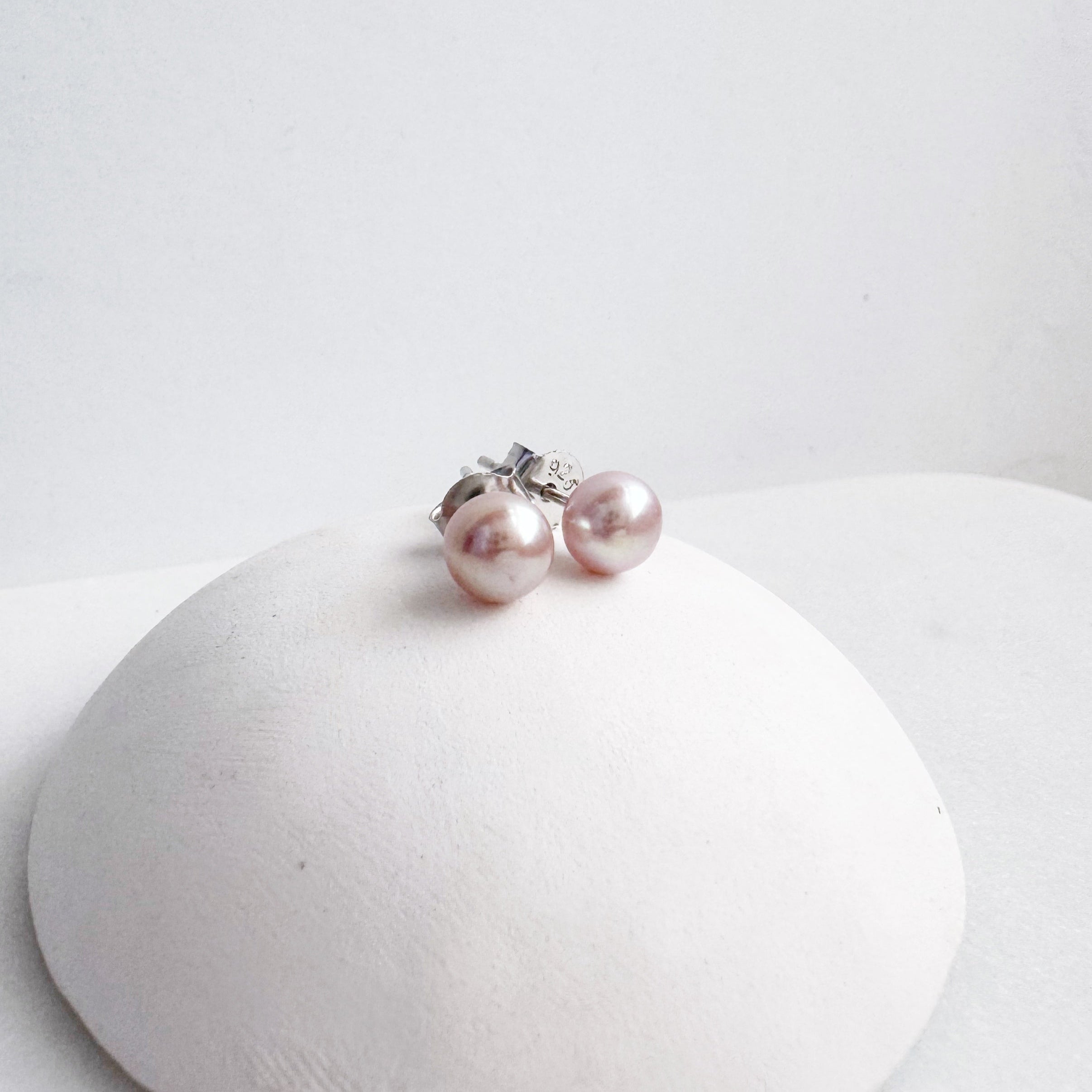 Versatile Elegant Everyday Modern White Keshi Pearl Stud Earrings