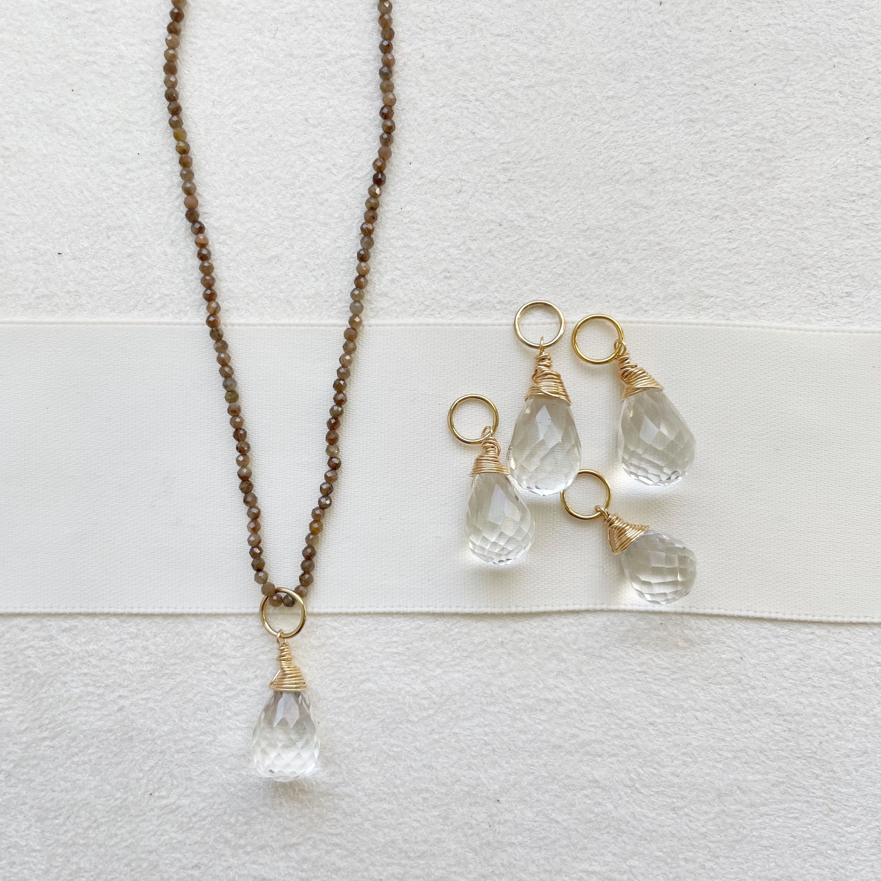 Crystal Quartz Drop Bijou Charm – Sarah Cornwell Jewelry