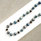 Mixed peacock pearl  and smokey quartz necklace