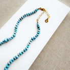 Golden Hill turquoise knotted necklace on a white background.