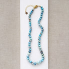 Golden Hills Turquoise knotted necklace on a white card