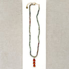 Sapphire Knotted Necklace with Hessonite Garnet pendant