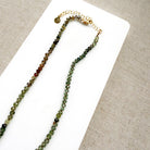 Sapphire Knotted Necklace with Hessonite Garnet pendant