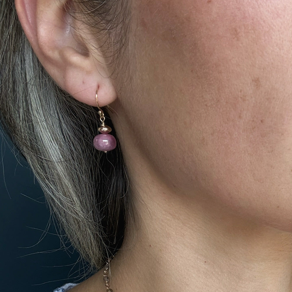 Pink Sapphire Earrings