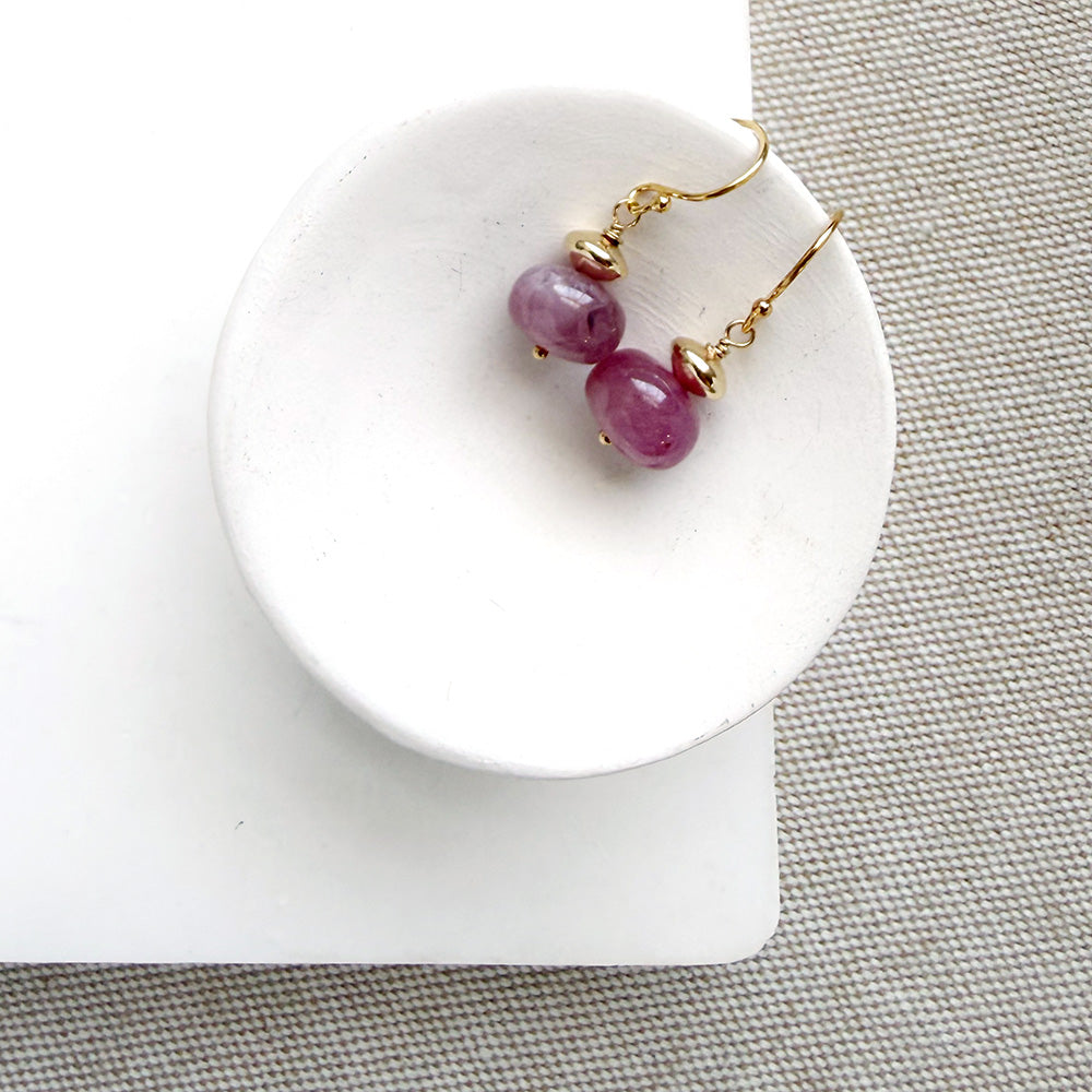 Pink Sapphire Earrings