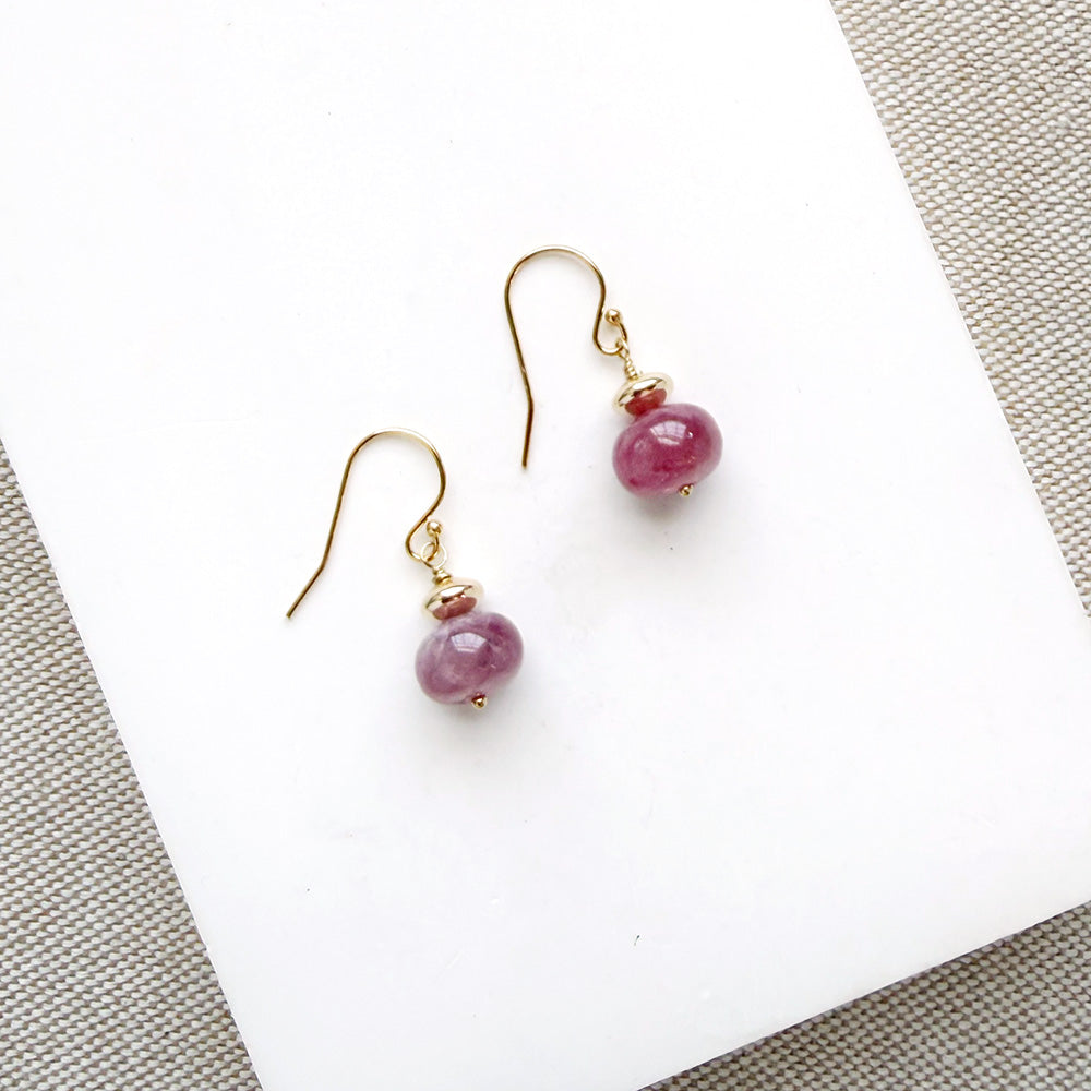 Pink Sapphire Earrings