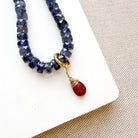 Ruby teardrop charms