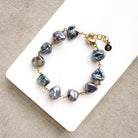 Silver pearl bracelet