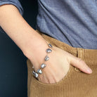 Silver pearl bracelet