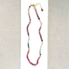 Smooth Cut Sapphire and Gold Necklace 4-5mm