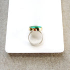 Sonoran Turquoise mixed metal ring on a white background