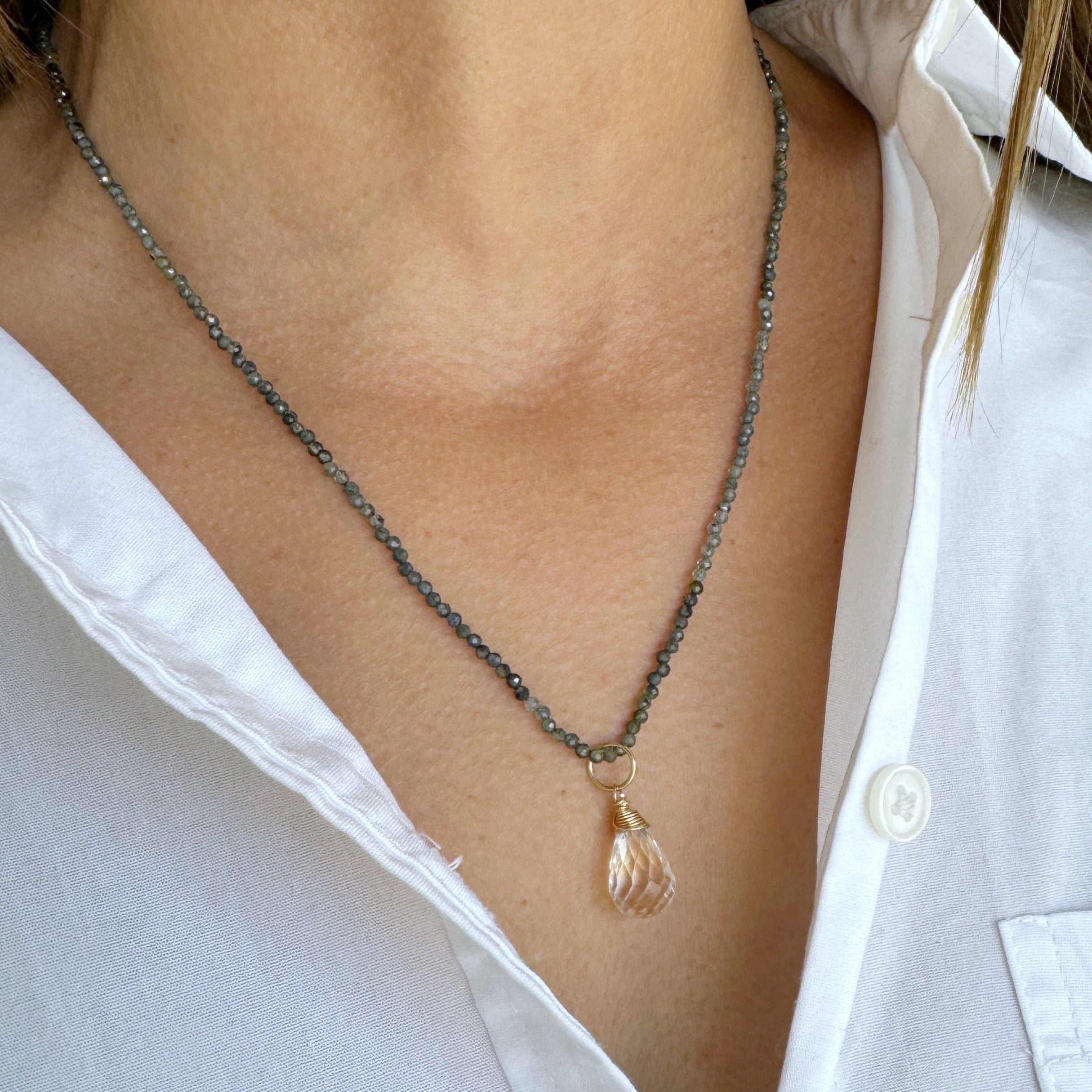 Crystal Quartz Drop Bijou Charm – Sarah Cornwell Jewelry