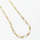 Unique shaped links gold layering chain. Halo Chain by Sarah Cornwell Jewelry