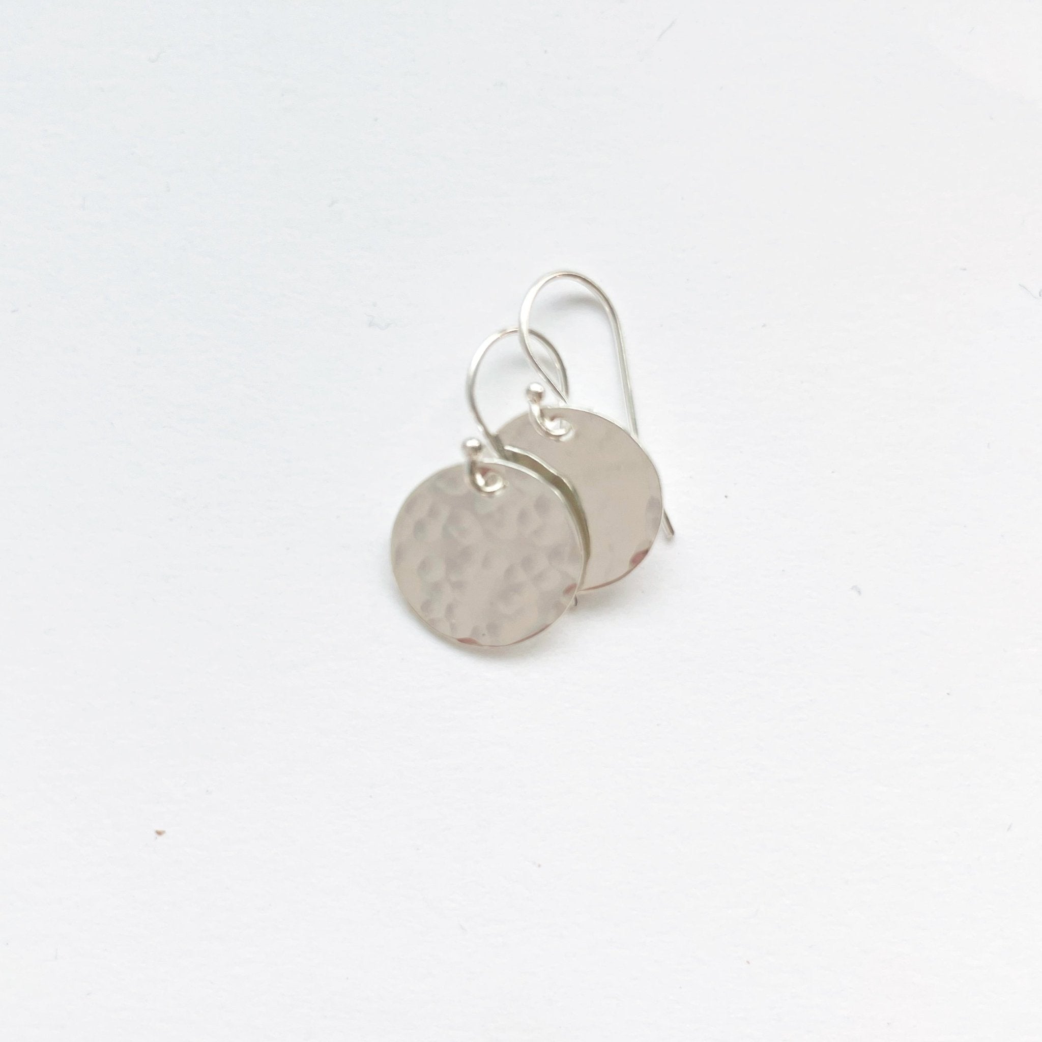 On sale 3-Disk Sterling Silver Textured Earrings