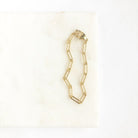 Gold large link chain bracelet. Sunny Bracelet by Sarah Cornwell Jewelry