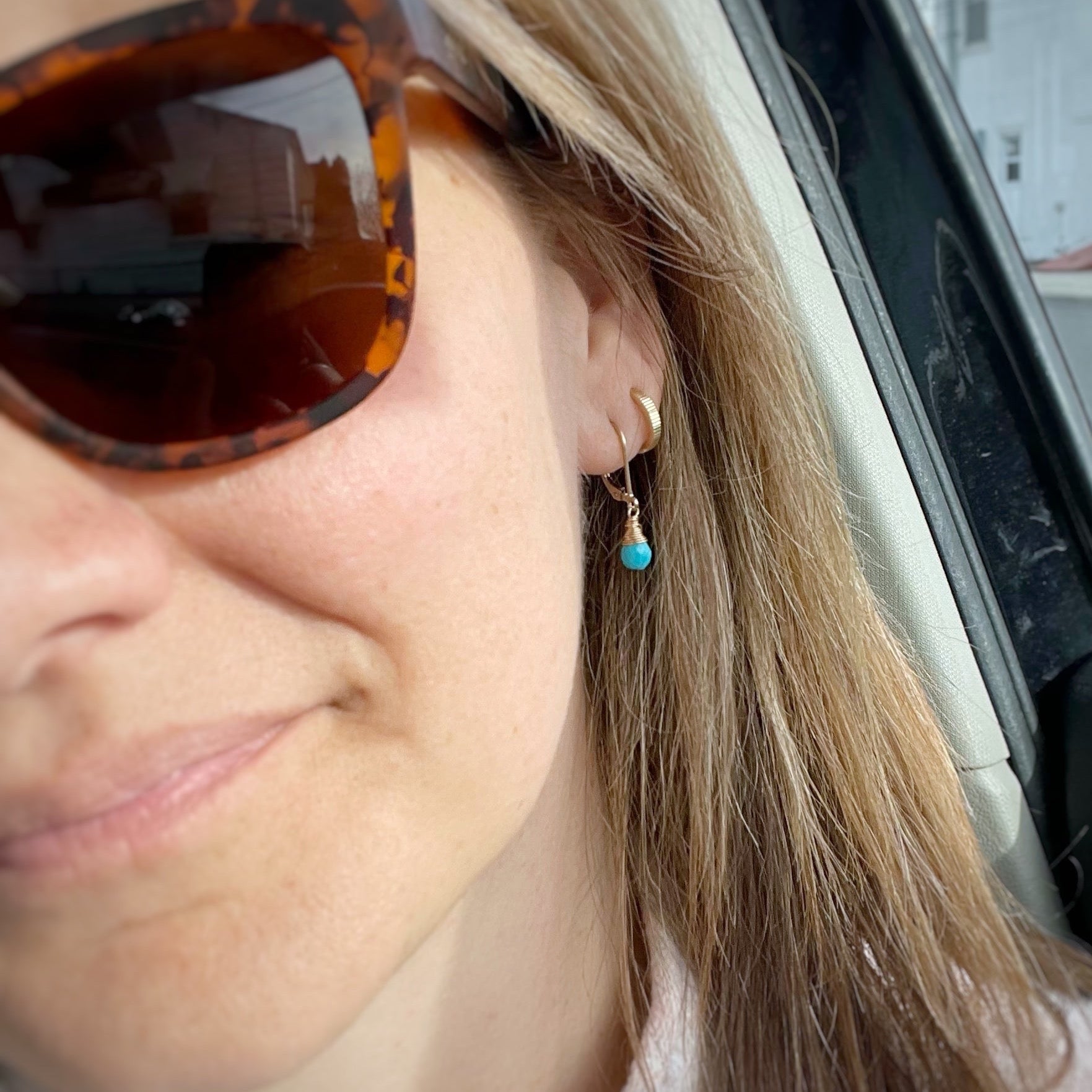 Turquoise Drop Earrings - Sarah Cornwell Jewelry